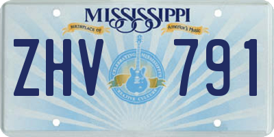 MS license plate ZHV791