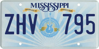 MS license plate ZHV795