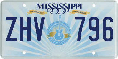 MS license plate ZHV796