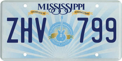 MS license plate ZHV799