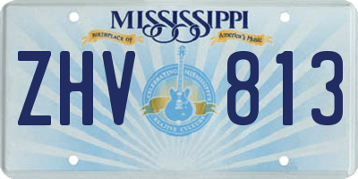 MS license plate ZHV813