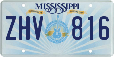 MS license plate ZHV816
