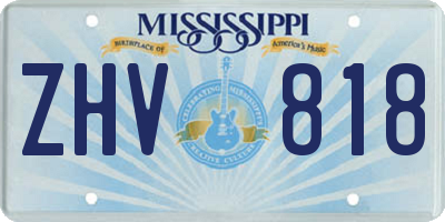 MS license plate ZHV818