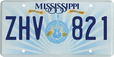 MS license plate ZHV821