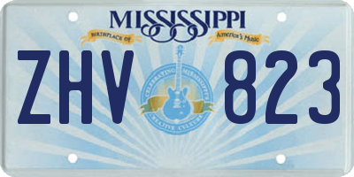MS license plate ZHV823