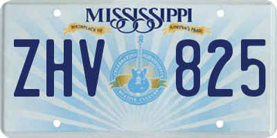 MS license plate ZHV825