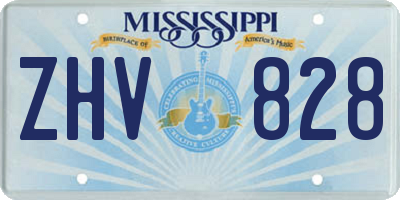 MS license plate ZHV828