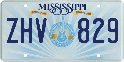 MS license plate ZHV829