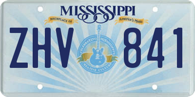 MS license plate ZHV841