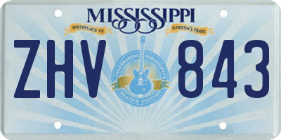 MS license plate ZHV843