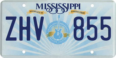 MS license plate ZHV855