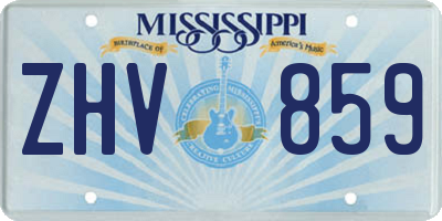 MS license plate ZHV859