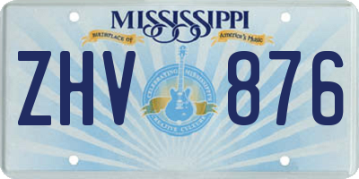 MS license plate ZHV876