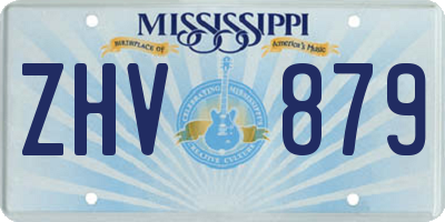 MS license plate ZHV879