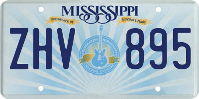 MS license plate ZHV895