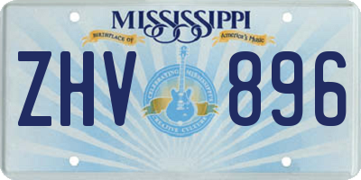 MS license plate ZHV896