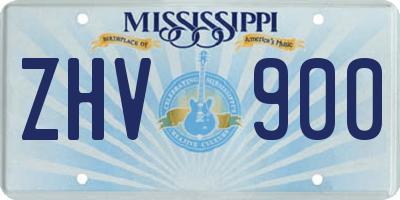 MS license plate ZHV900