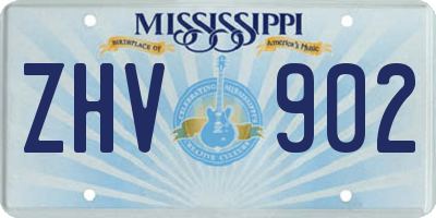 MS license plate ZHV902
