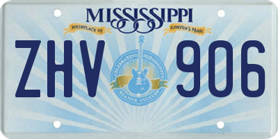 MS license plate ZHV906