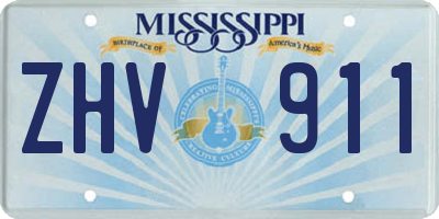 MS license plate ZHV911