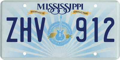 MS license plate ZHV912