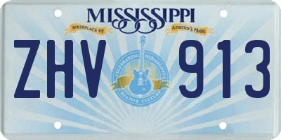 MS license plate ZHV913