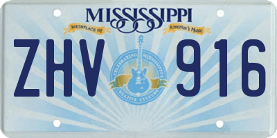 MS license plate ZHV916