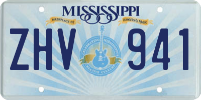 MS license plate ZHV941