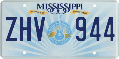 MS license plate ZHV944