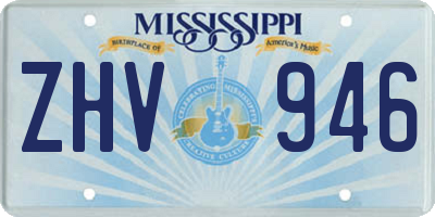 MS license plate ZHV946