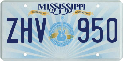 MS license plate ZHV950