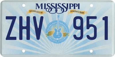 MS license plate ZHV951