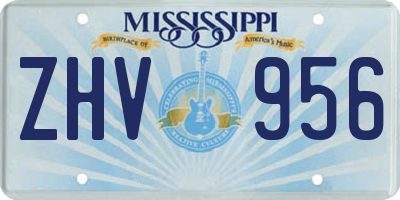 MS license plate ZHV956