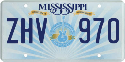 MS license plate ZHV970