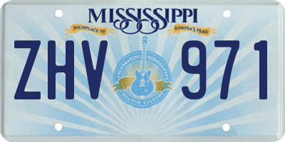 MS license plate ZHV971