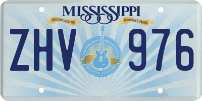 MS license plate ZHV976