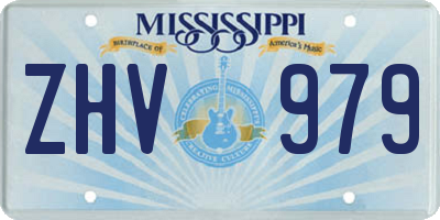 MS license plate ZHV979