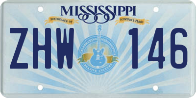 MS license plate ZHW146