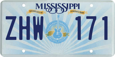 MS license plate ZHW171