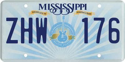 MS license plate ZHW176