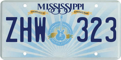 MS license plate ZHW323