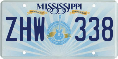 MS license plate ZHW338