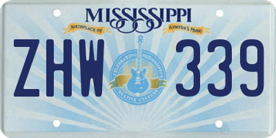 MS license plate ZHW339