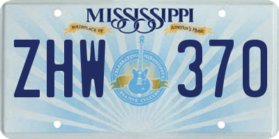 MS license plate ZHW370