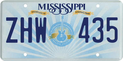 MS license plate ZHW435