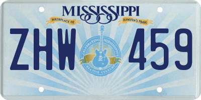 MS license plate ZHW459