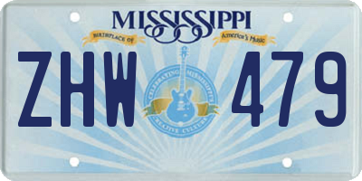 MS license plate ZHW479