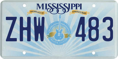 MS license plate ZHW483