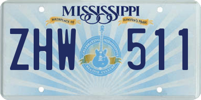 MS license plate ZHW511