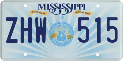 MS license plate ZHW515